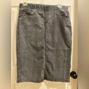 Christopher&Banks Dark Grey Denim Skirt